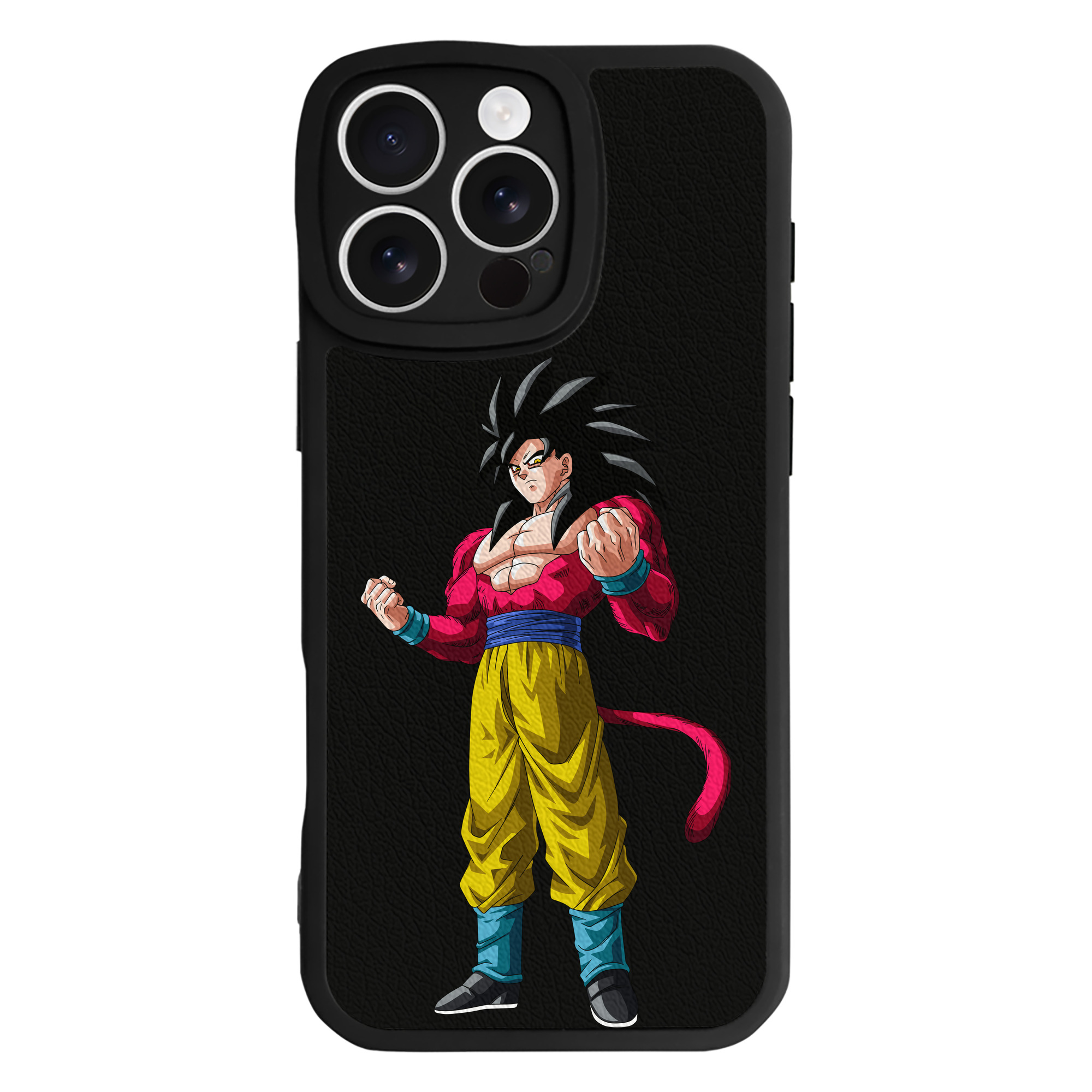 （画像用） ドラゴンボール 孫悟空（そん ごくう）Son Goku カカロット DRAGON BALL Kakarotto 【iPhone 16シリーズ対応】シリコンスマホケース（レザー調） 材質：シリコン